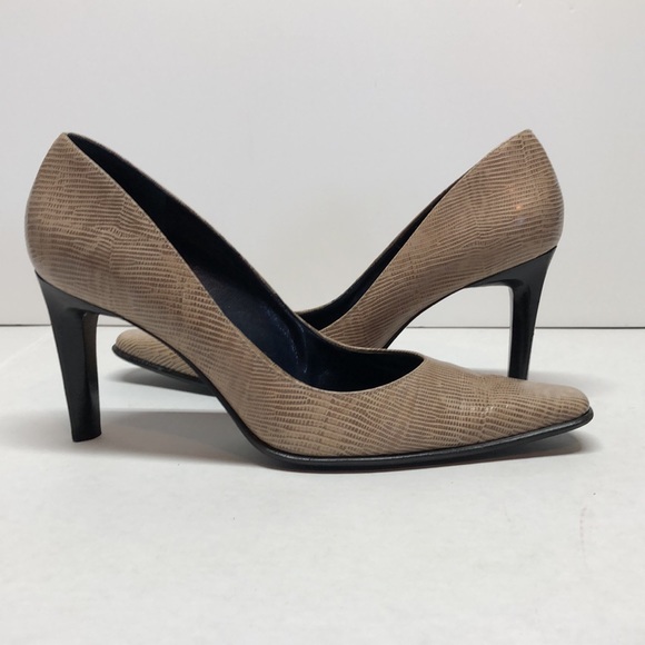 V.O.Z leather high heel pumps beige size 10 medium - Picture 4 of 8